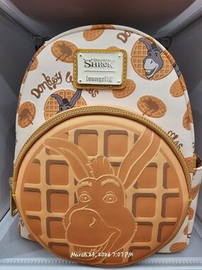 Loungefly x Shrek Donkey Waffle Mini Backpack - Orange Cream